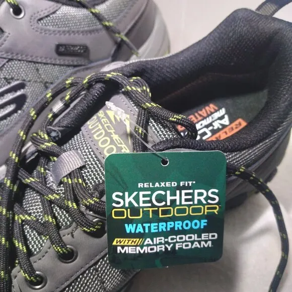 Skechers Men's 12.0 Relaxed Fit Waterproof Selmen-Cormack 204427 Charcoal NWB