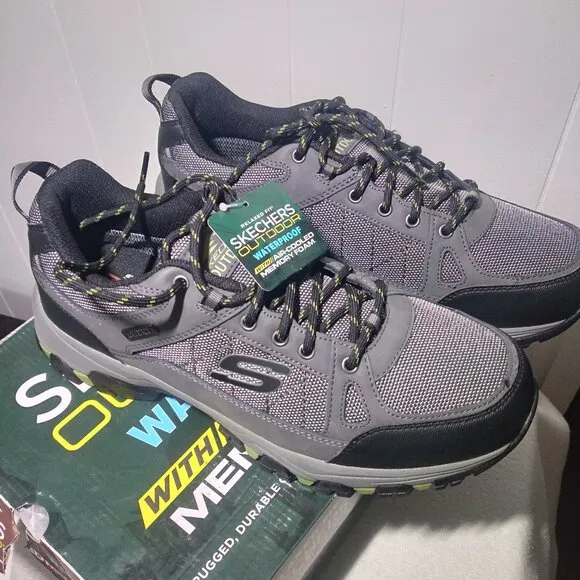 Skechers Men's 12.0 Relaxed Fit Waterproof Selmen-Cormack 204427 Charcoal NWB
