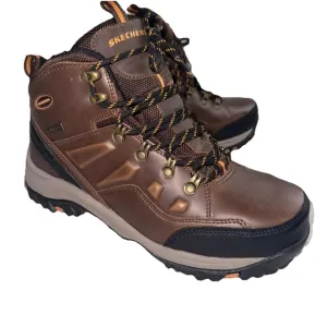 Skechers Relaxed Fit 65529 EWW Relment Traven Hiking Boots Mens 9 Brown Leather