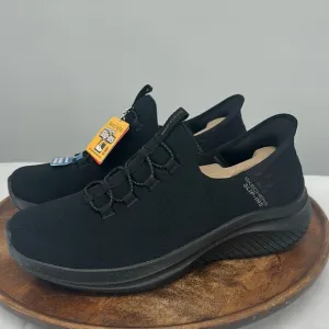 Skechers Shoes Mens 9.5 Wide Black Slip-ins Hands Free Sneakers Casual