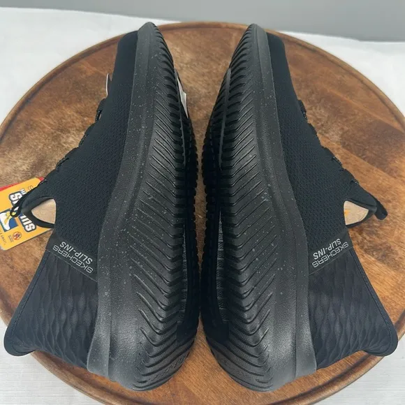 Skechers Shoes Mens 9.5 Wide Black Slip-ins Hands Free Sneakers Casual