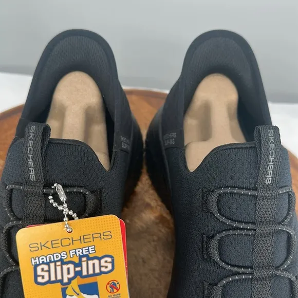 Skechers Shoes Mens 9.5 Wide Black Slip-ins Hands Free Sneakers Casual