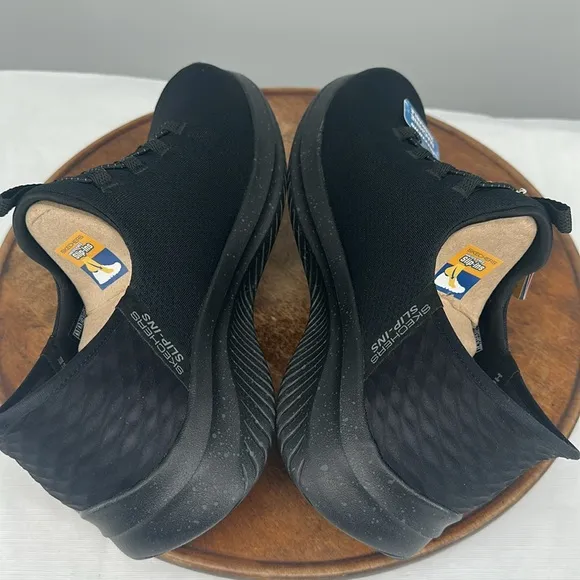 Skechers Shoes Mens 9.5 Wide Black Slip-ins Hands Free Sneakers Casual