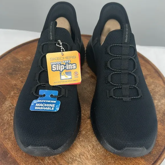 Skechers Shoes Mens 9.5 Wide Black Slip-ins Hands Free Sneakers Casual