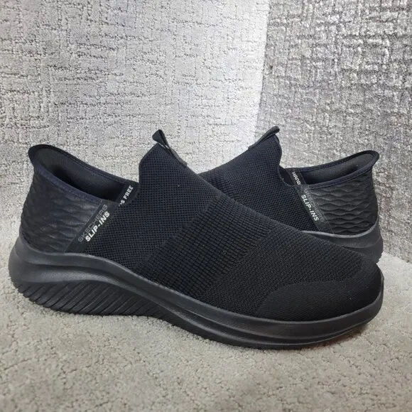 Skechers Slip-Ins Ultra Flex 3.0 Men's Size 14 Black Handsfree Athletic Sneakers