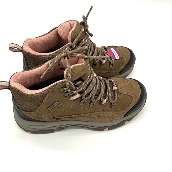 Skechers Trego Alpine Trail Hiking Boots Outdoor Waterproof Women Size 7.5 NEW
