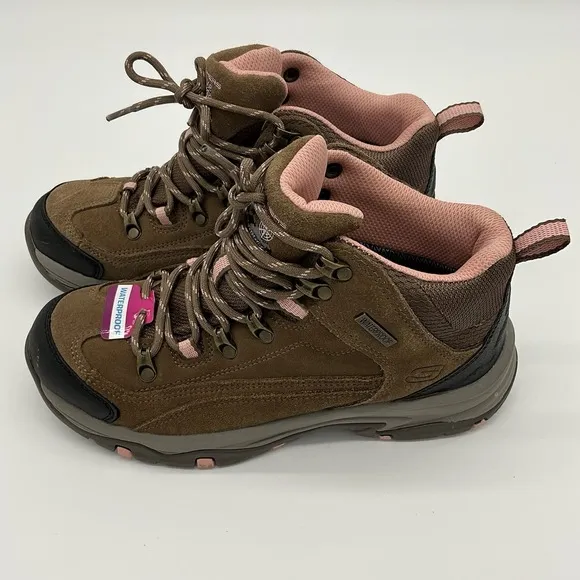 Skechers Trego Alpine Trail Hiking Boots Outdoor Waterproof Women Size 7.5 NEW