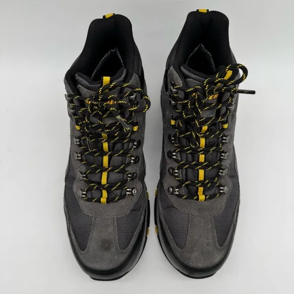 Skechers Trego Pacifico Waterproof Gray Yellow Hiking Active Boots Size 12