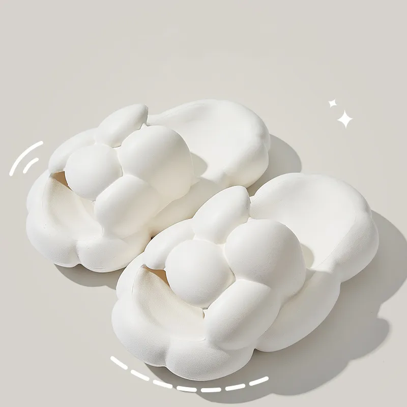 Soft Cloud Design Cute House Shoes, Women's Outdoor Indoor Bathroom Slippers