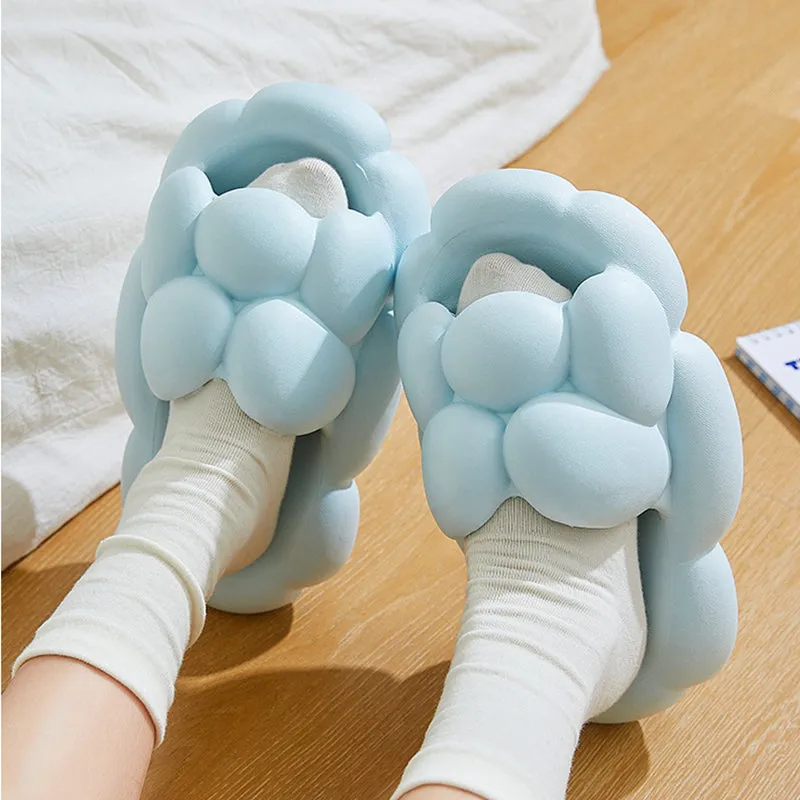Soft Cloud Design Cute House Shoes, Women's Outdoor Indoor Bathroom Slippers
