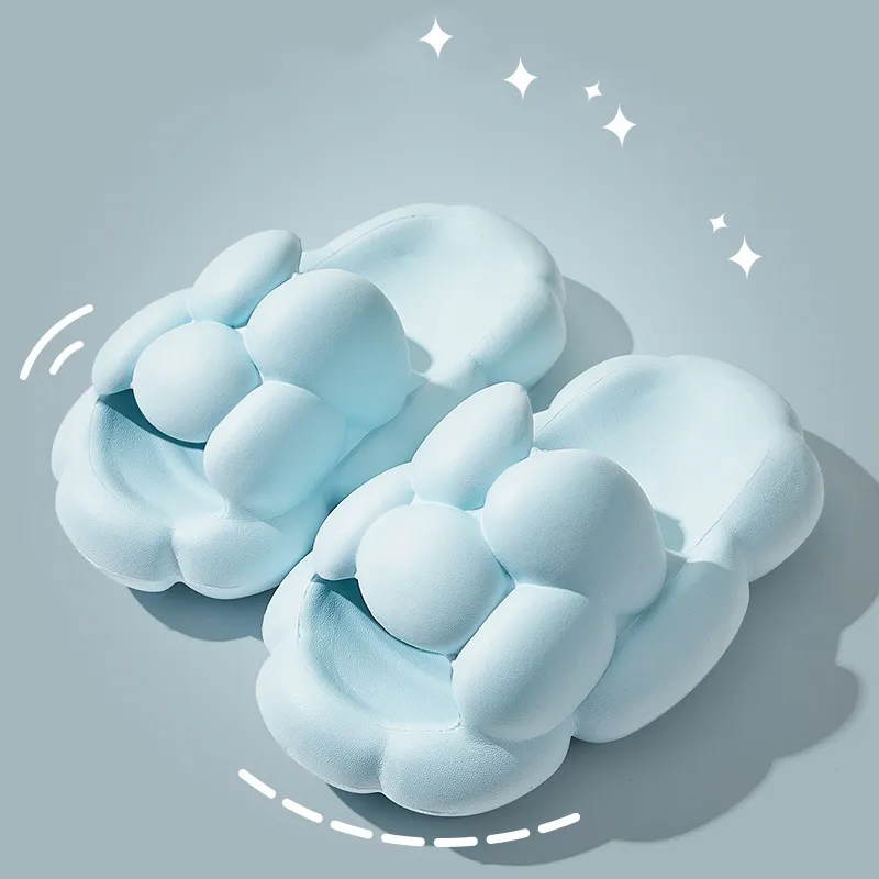 Soft Cloud Design Cute House Shoes, Women's Outdoor Indoor Bathroom Slippers