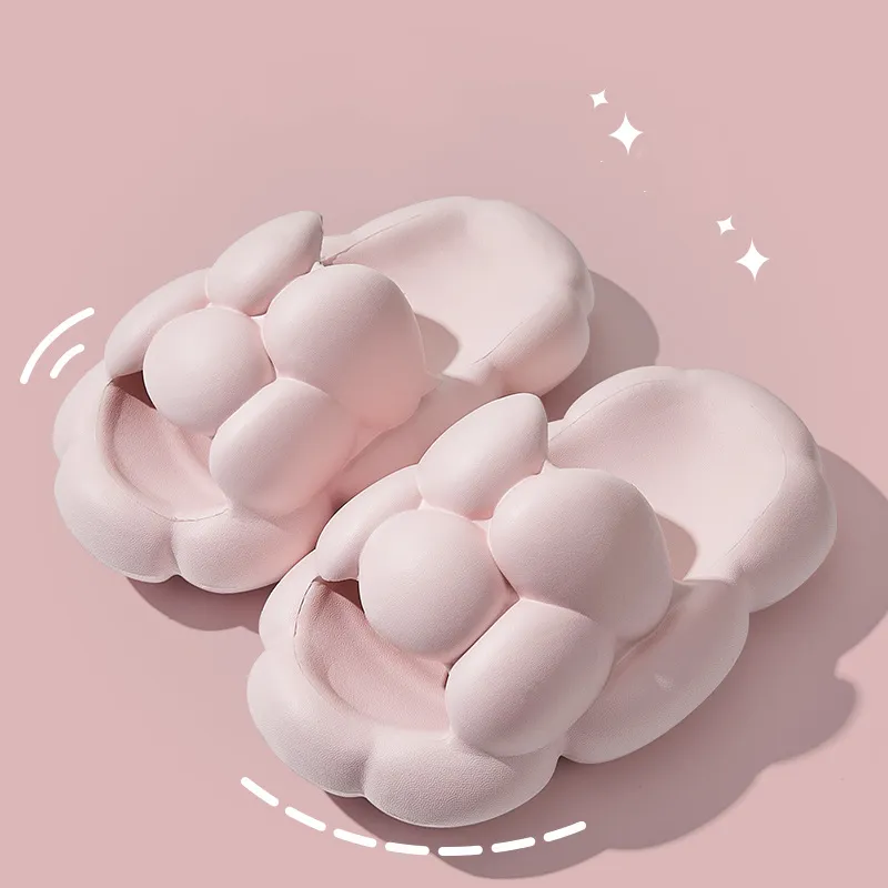Soft Cloud Design Cute House Shoes, Women's Outdoor Indoor Bathroom Slippers