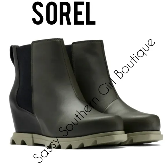 🆕⭐SOREL Joan of Arctic Chelsea Wedge III booties