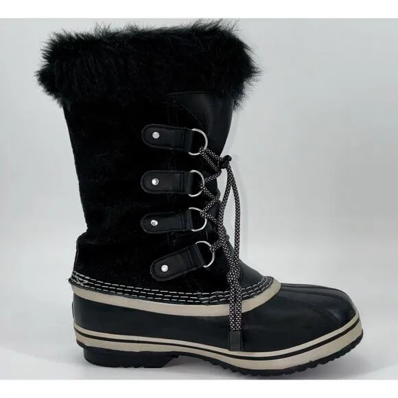 SOREL Joan of Arctic Women’s Boots Black Size 5 Waterproof Winter Snow Leather
