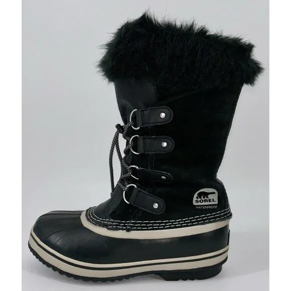 SOREL Joan of Arctic Women’s Boots Black Size 5 Waterproof Winter Snow Leather