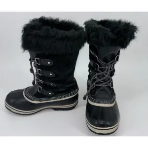 SOREL Joan of Arctic Women’s Boots Black Size 5 Waterproof Winter Snow Leather
