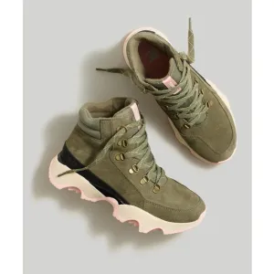 SOREL • Kinetic Impact Conquest Waterproof Sneaker Boot green suede hiking