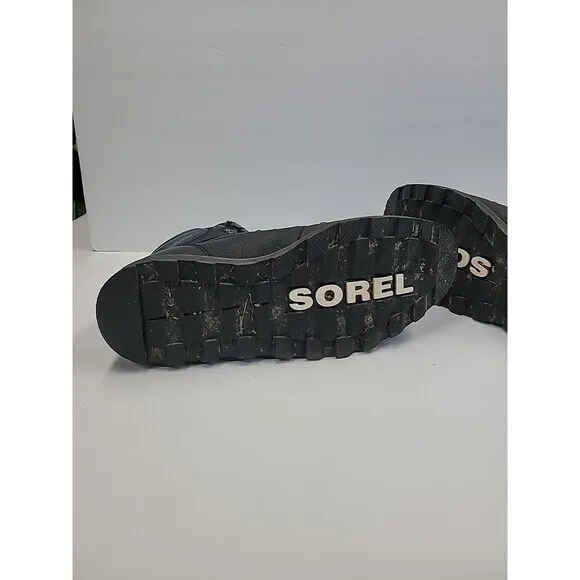 SOREL Madson II Hiker WP‎ Size 7 Black Waterproof Leather Hiking Boots Outdoor