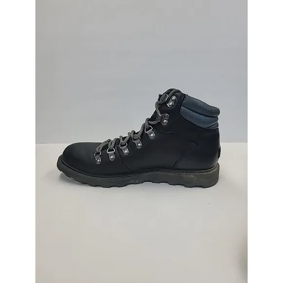 SOREL Madson II Hiker WP‎ Size 7 Black Waterproof Leather Hiking Boots Outdoor