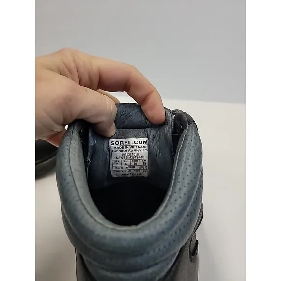 SOREL Madson II Hiker WP‎ Size 7 Black Waterproof Leather Hiking Boots Outdoor