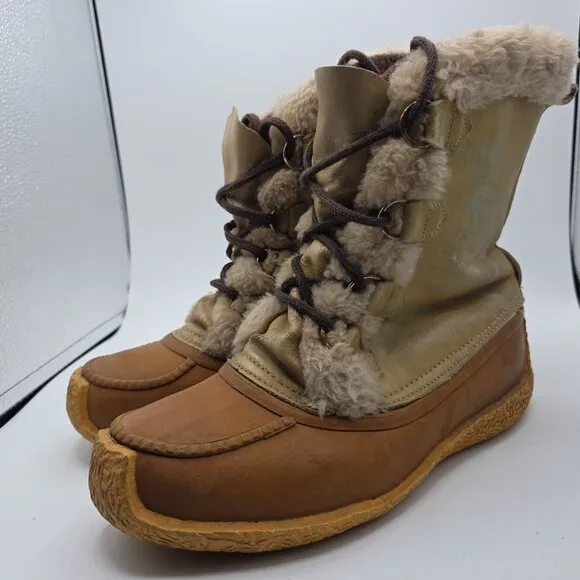 Sorel Nanook Womens Size 8 Brown Winter Boots Wool Removable Liner Snow Outdoors