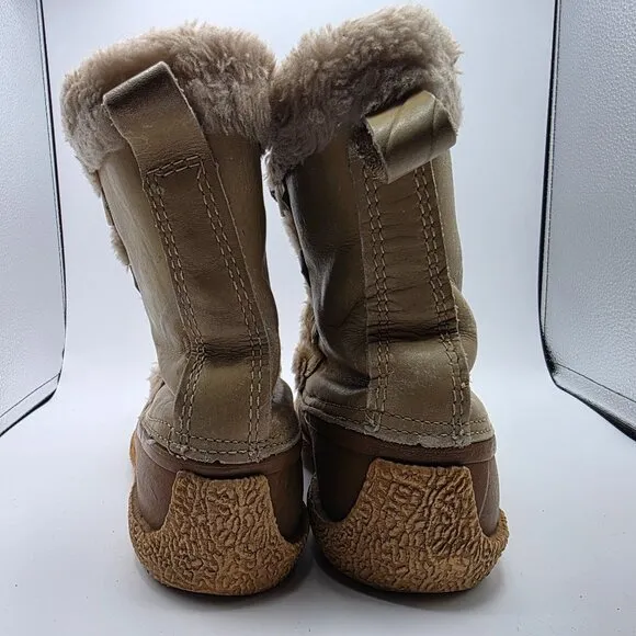 Sorel Nanook Womens Size 8 Brown Winter Boots Wool Removable Liner Snow Outdoors