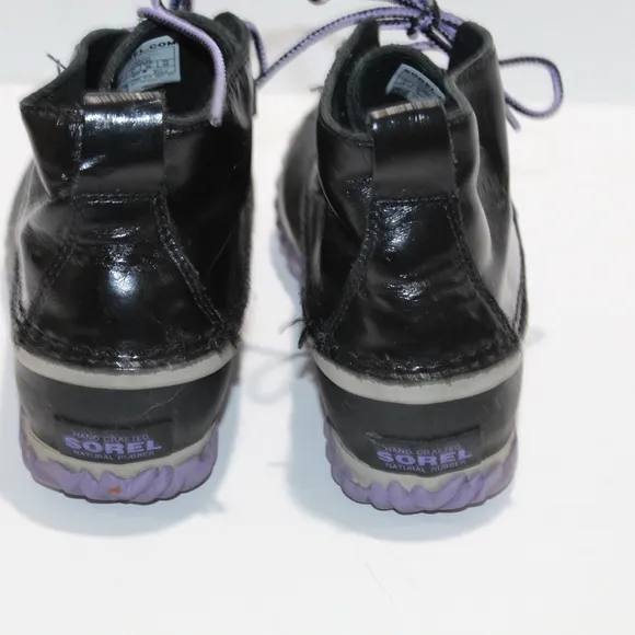 Sorel Out N About Duck Snow Girls NY2625-010 Boots Winter Shoes Purple Black 4