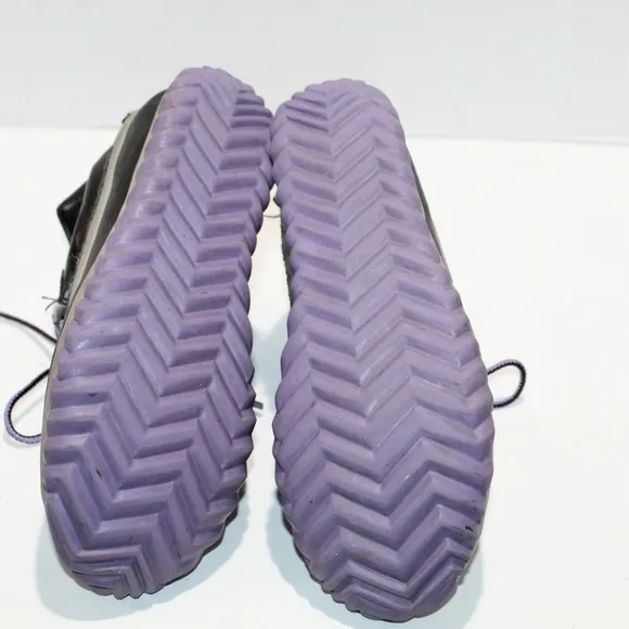 Sorel Out N About Duck Snow Girls NY2625-010 Boots Winter Shoes Purple Black 4