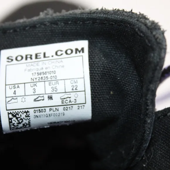 Sorel Out N About Duck Snow Girls NY2625-010 Boots Winter Shoes Purple Black 4