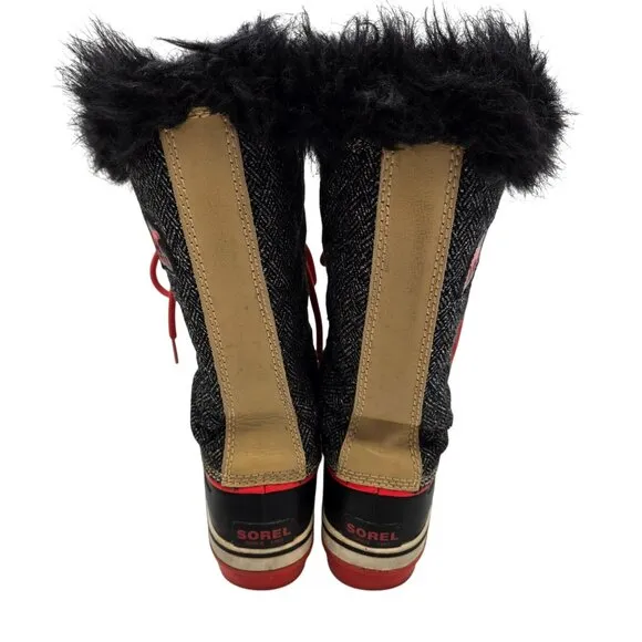Sorel Tofino Waterproof Faux Leather &amp; Fur Lace Up Boots Size 8