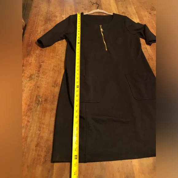 Spartina 449 Dress Nora Half-Zip Black with Gold Zipper