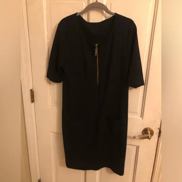 Spartina 449 Dress Nora Half-Zip Black with Gold Zipper
