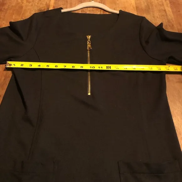 Spartina 449 Dress Nora Half-Zip Black with Gold Zipper
