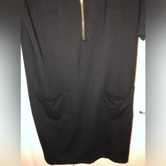 Spartina 449 Dress Nora Half-Zip Black with Gold Zipper