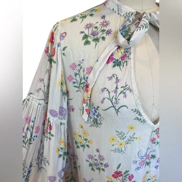 Spell &amp; the Gypsy Collective Gardenia Posy Long Sleeve Mini Dress size medium