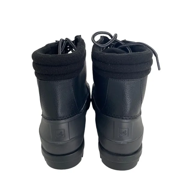 SPERRY Men’s Black Avenue Duck Rain Boots Size: 10