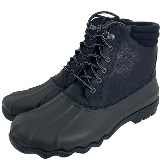 SPERRY Men’s Black Avenue Duck Rain Boots Size: 10