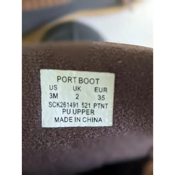 Sperry Port Boot Water-Proof Duck Boots Size 3M Kids Snow Shoes Winter