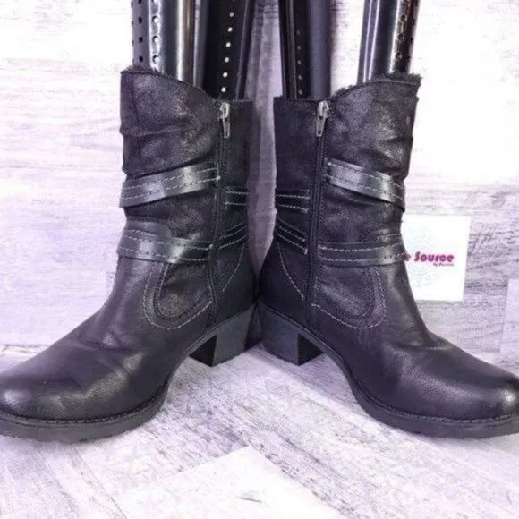 Spring Step Relife Boisa Faux Fur Lined Winter Boot Black sz 40 Women's sz 9