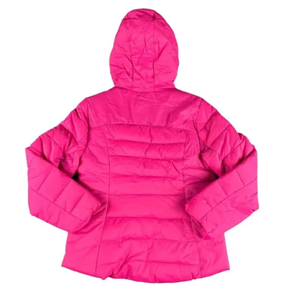 Spyder Youth Girl's Clara Short Hot Pink Hooded Puffer Winter Jacket Sizes S-XL