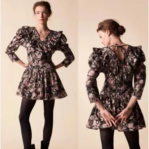 ST. ROCHE Hatfield Mini Dress in Belladonna Print Size 4