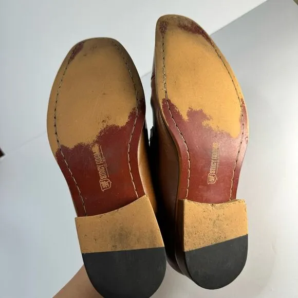 Stacy Adams Mathis Modified Cap Toe Monk Strap Leather Dress Shoes Men’s 9.5M