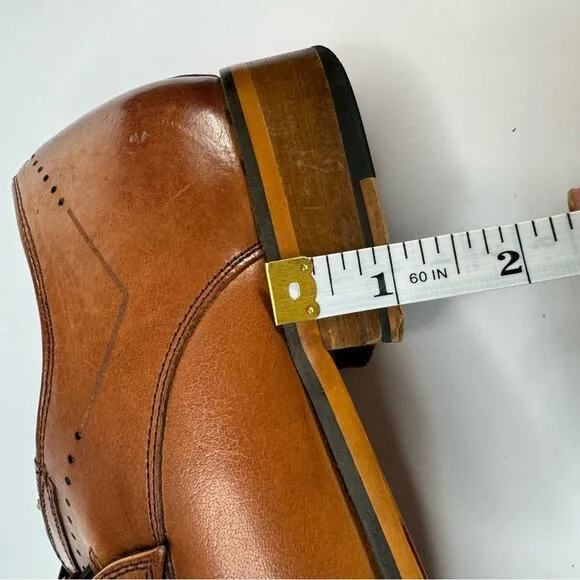 Stacy Adams Mathis Modified Cap Toe Monk Strap Leather Dress Shoes Men’s 9.5M
