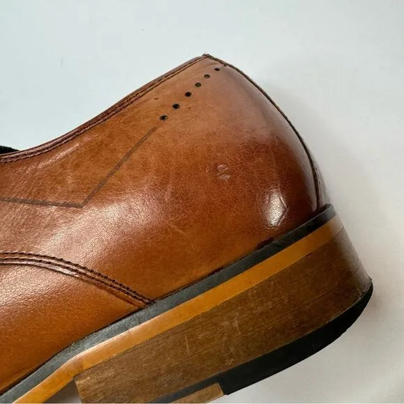 Stacy Adams Mathis Modified Cap Toe Monk Strap Leather Dress Shoes Men’s 9.5M