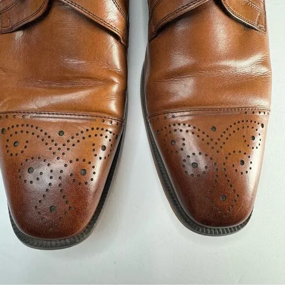 Stacy Adams Mathis Modified Cap Toe Monk Strap Leather Dress Shoes Men’s 9.5M
