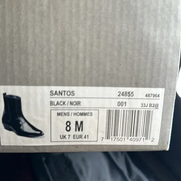 Stacy Adams Santos black men’s boots, size 8M