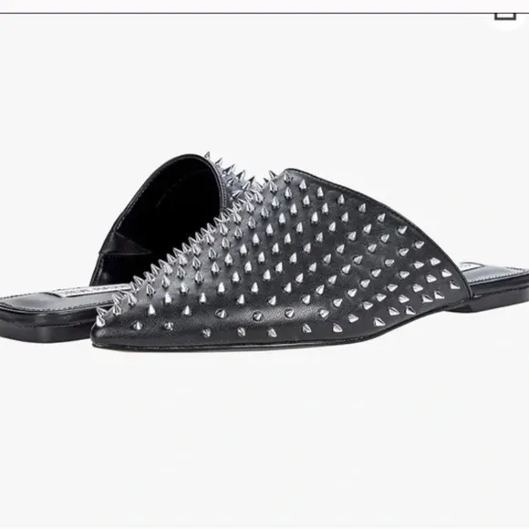 Steve Madden Pinpoint slip on studded shoes in black