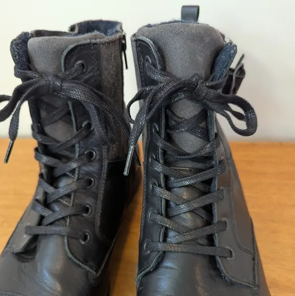Steve Madden Saxonn Lewther Combat Boots Hand Crafted