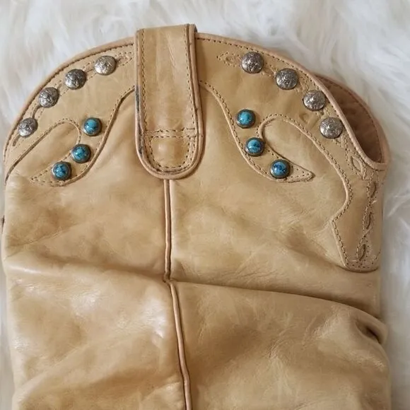 Steve Madden leather turquoise and silver …