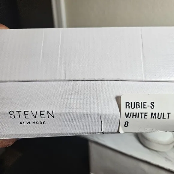 Steven New York Rubie Star White Lace Up Sneakers Sz 8